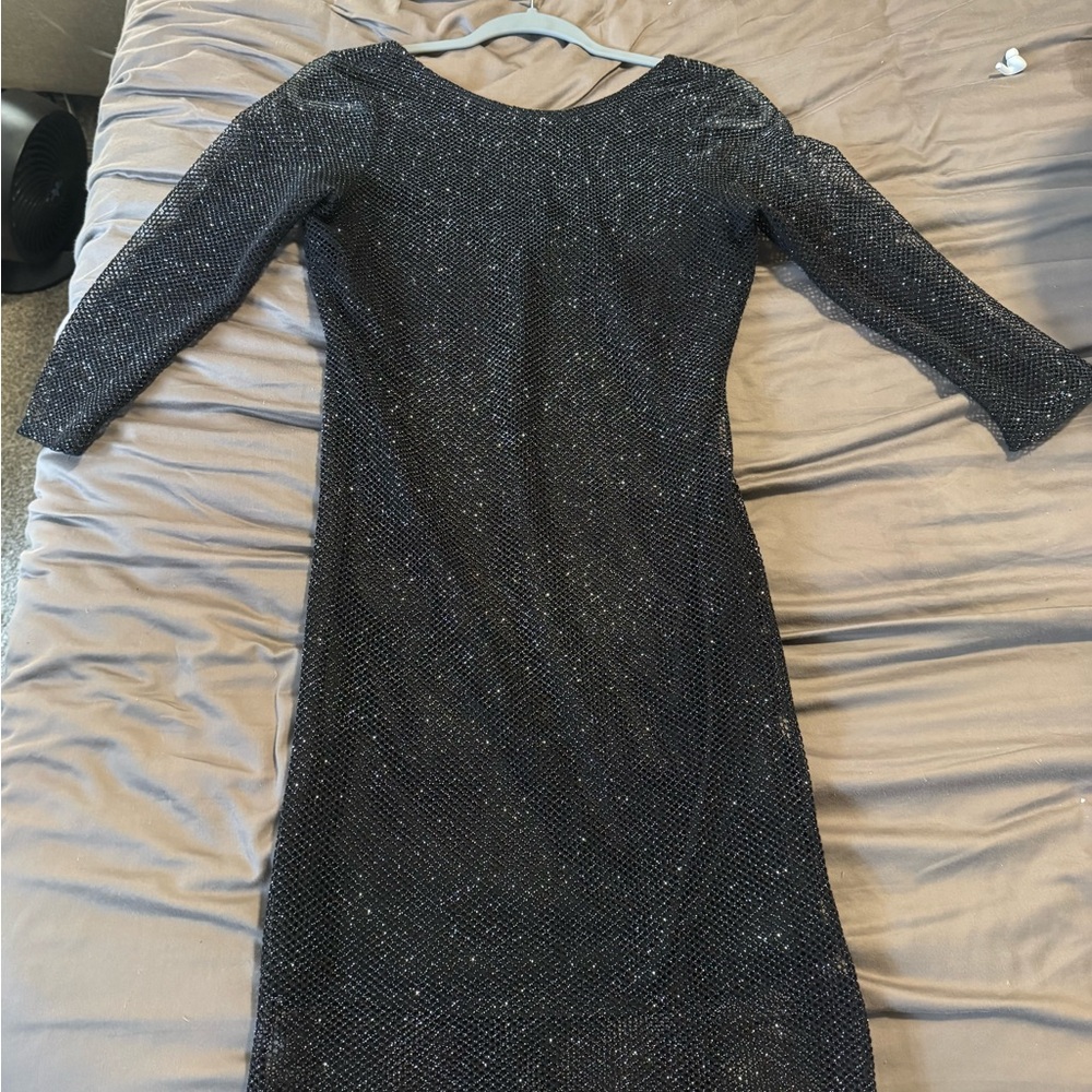 Black Glitter Dress